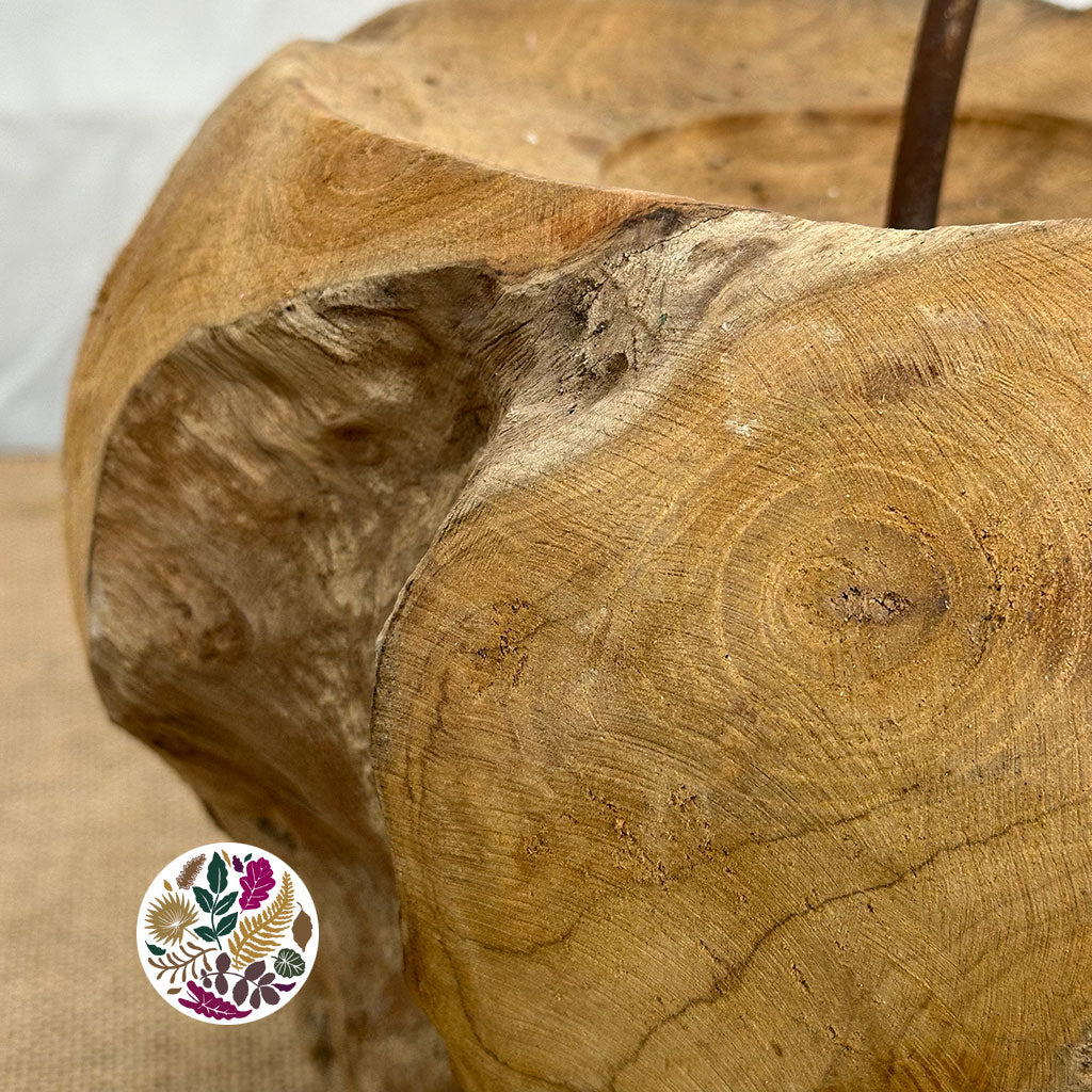 Teak 'Apple' DRY (H25cm x D25cm)