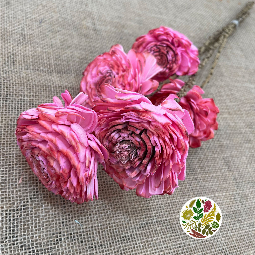 Shola (Man Made) &#39;Ranunculus&#39; (Various Colours) (7pcs) 60cm