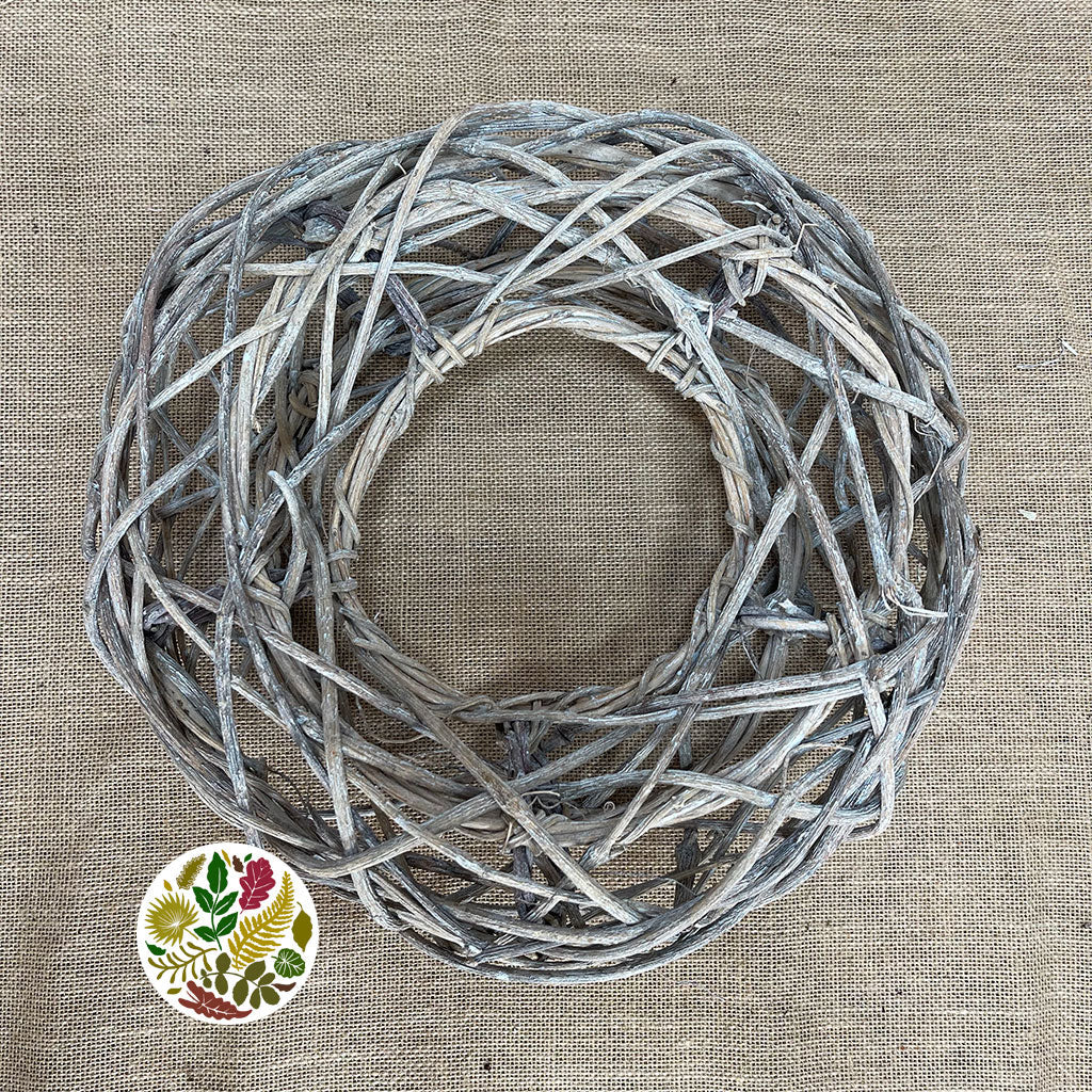 Wreath 'Woven Open' (White Wash) (DRY) (various Sizes)