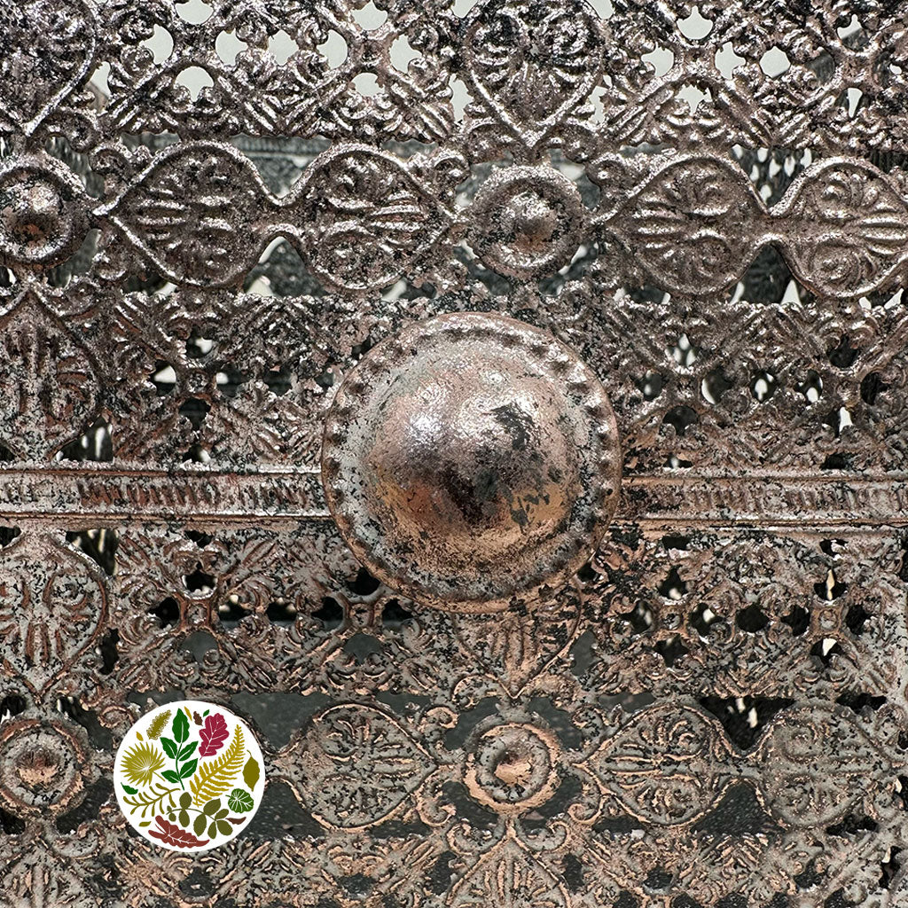 Metal &#39;Planter&#39; (Mallakam Square) (D13cm H12.5cm)