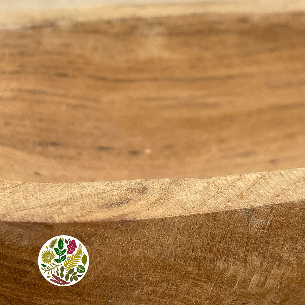 Teak 'Bowl' Pin (DRY) (Various Sizes)