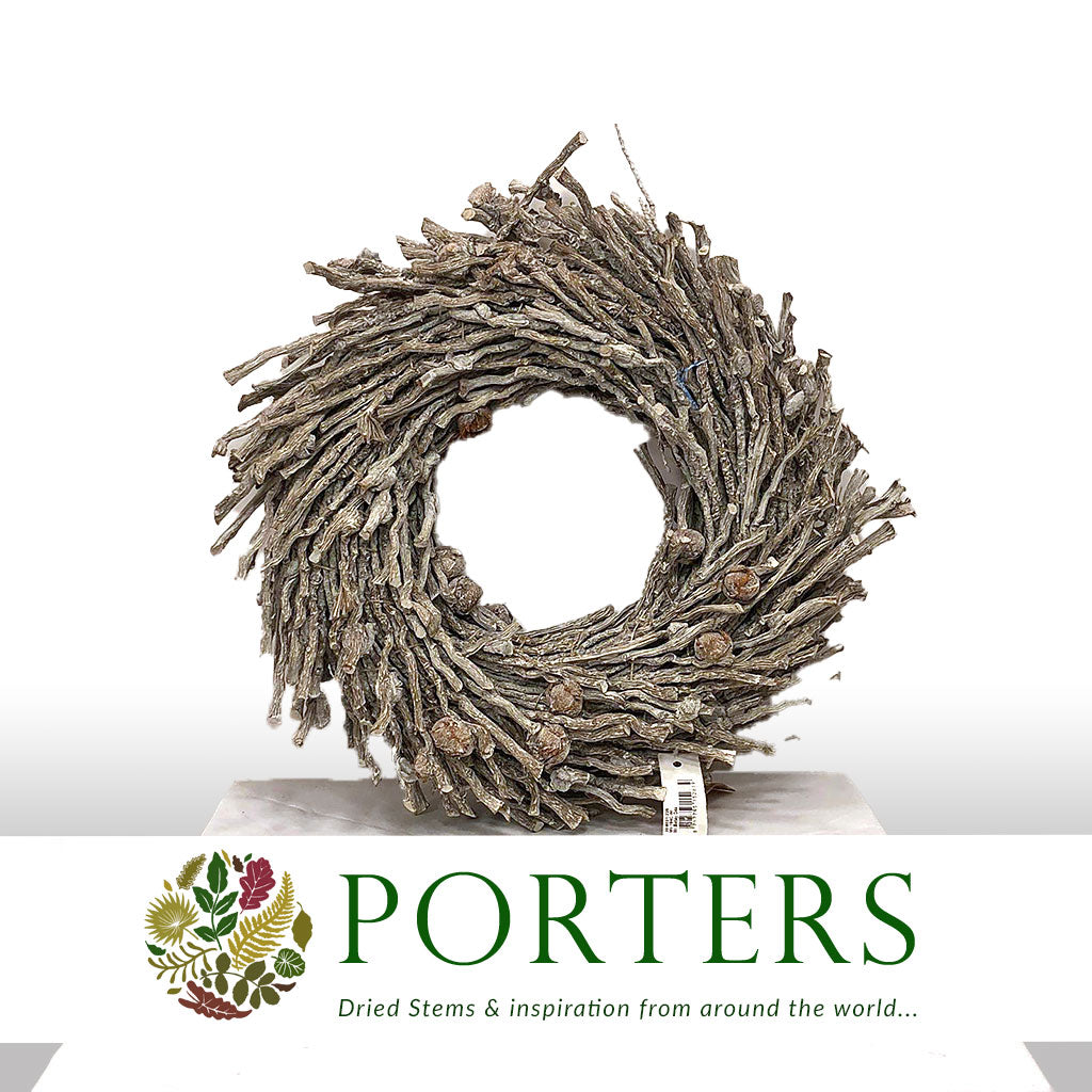 Wreath &#39;Botay&#39; (White Wash) (DRY) (Various Sizes)