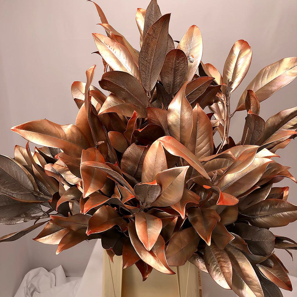 Magnolia &#39;Foliage&#39; (Painted Metallic) (Various Colours) 80cm (300g)
