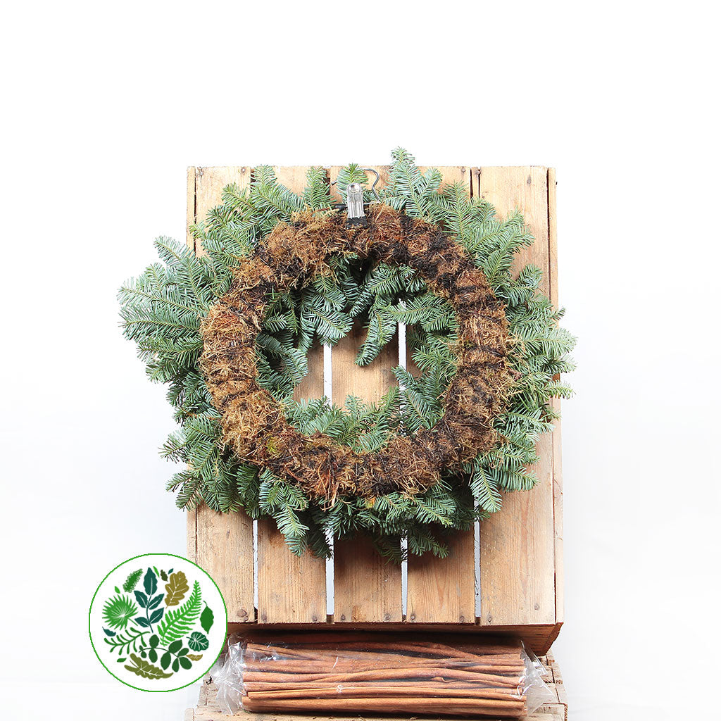 &#39;Blue Pine&#39; Wreaths (Various Sizes) (Metal Mossed Frames)