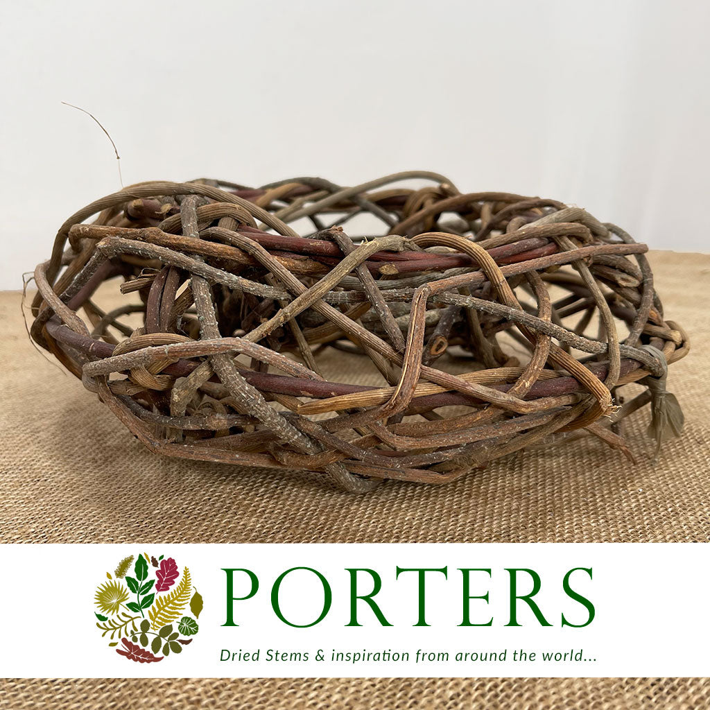 Wreath &#39;Woven Open&#39; (Natural) (DRY) (Various Sizes)