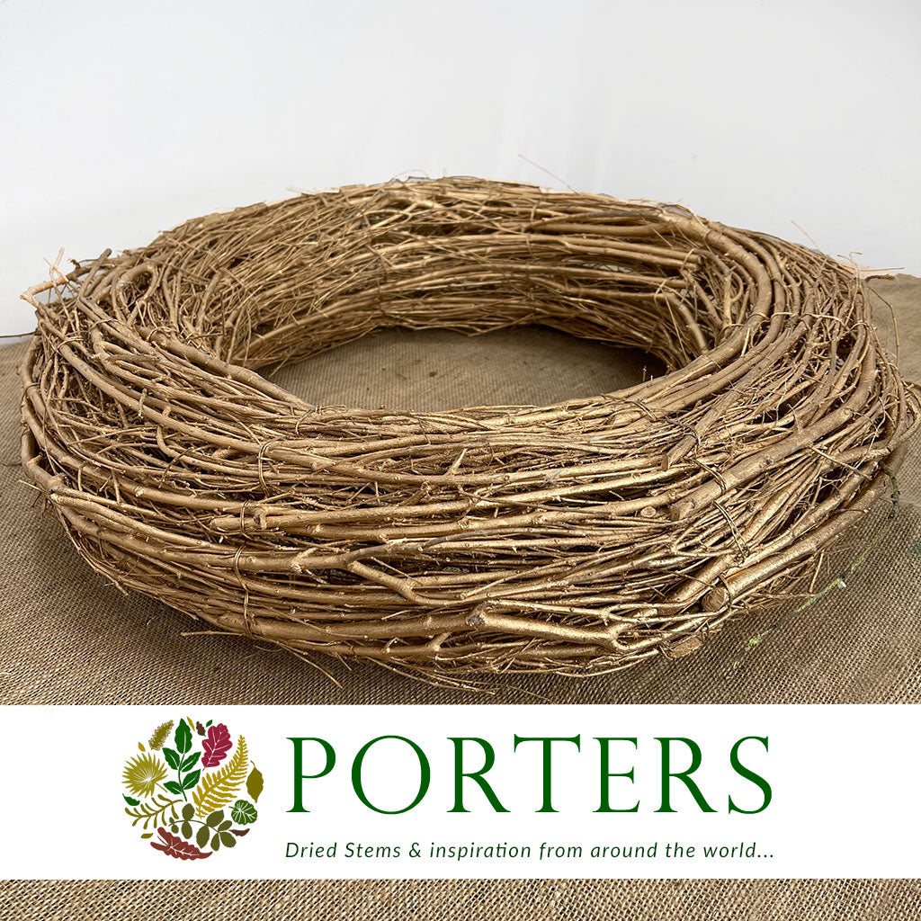 Wreath &#39;Knotweed&#39; (Gold) (DRY) (Various Sizes)
