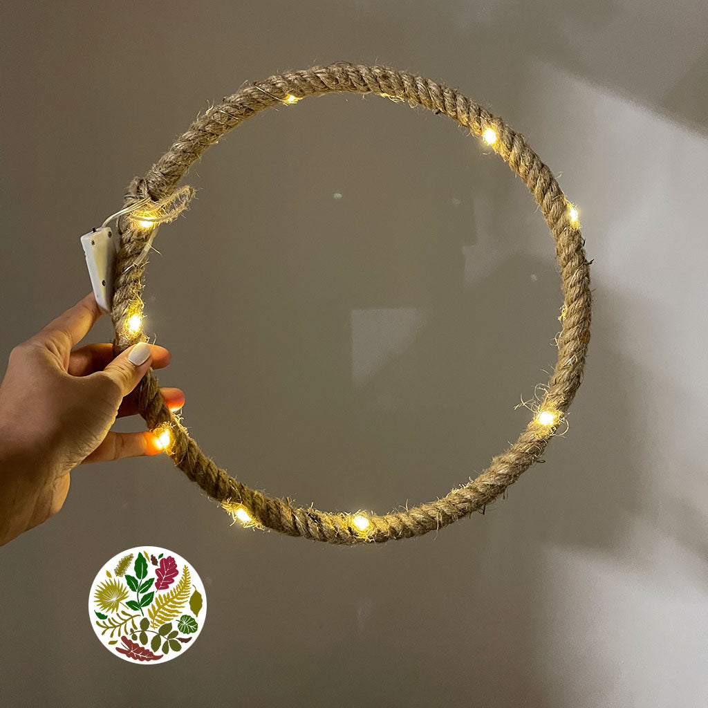 Twine &#39;Ring&#39; with LED 30cm