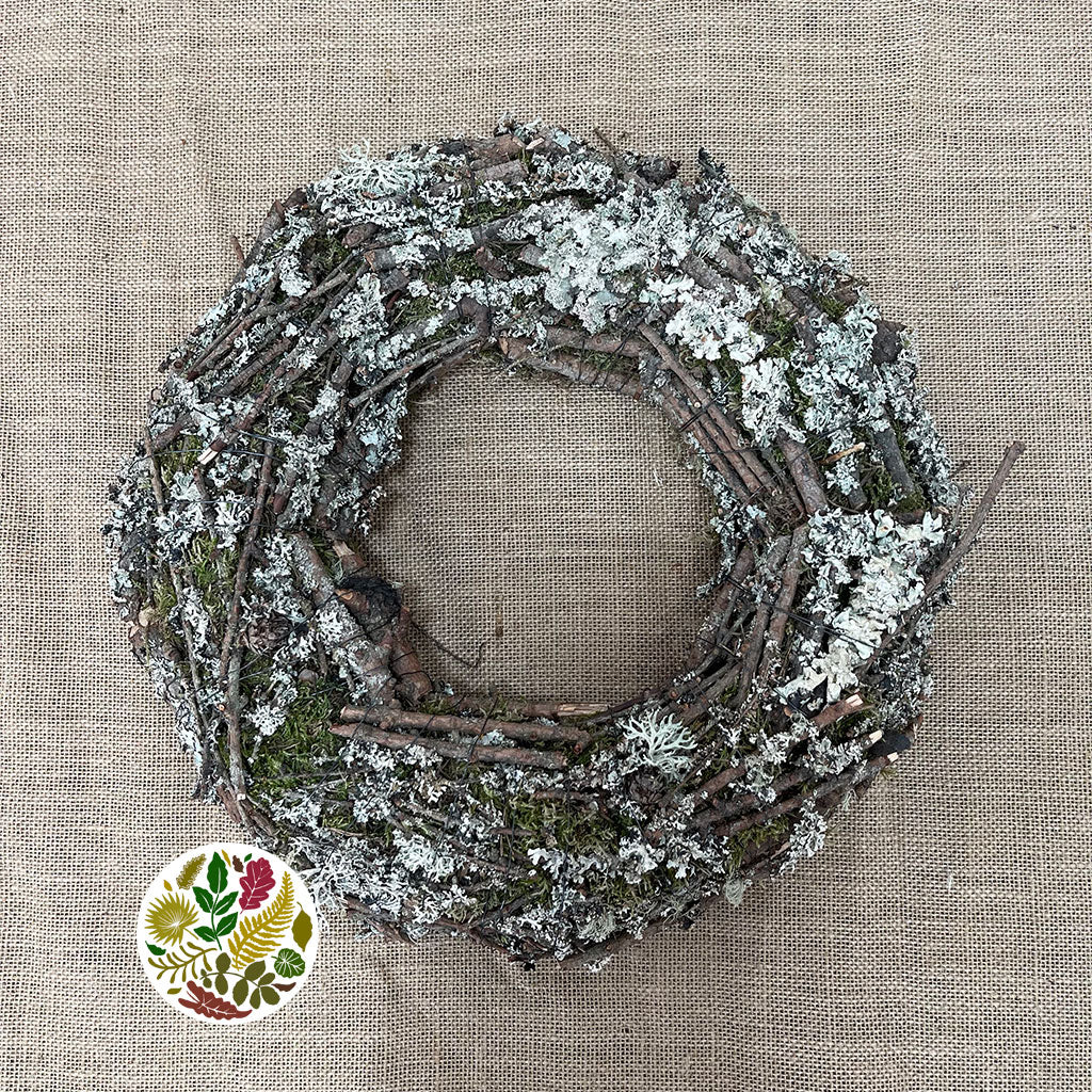 Wreath 'Lichen Twig' (DRY) (Various sizes)