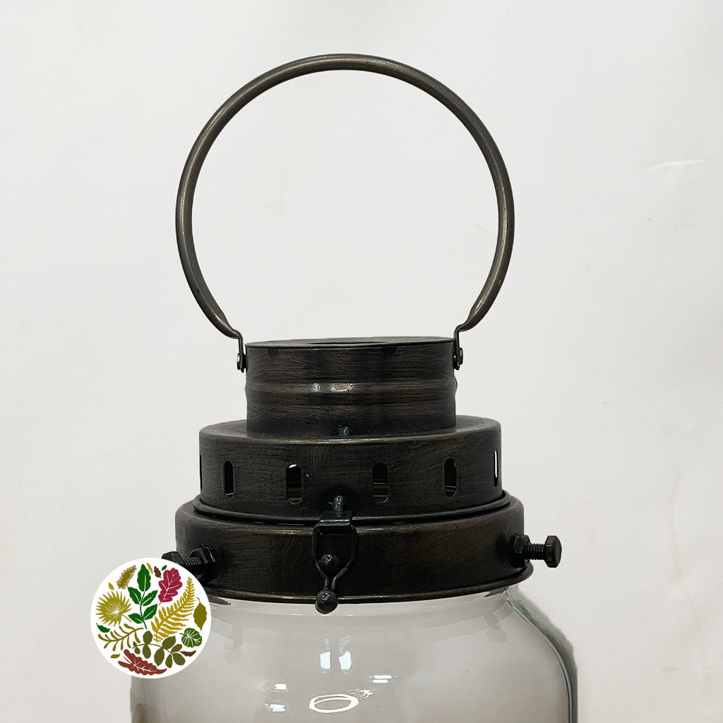 Lantern &#39;Western&#39; Silver H26.5cm x W16cm
