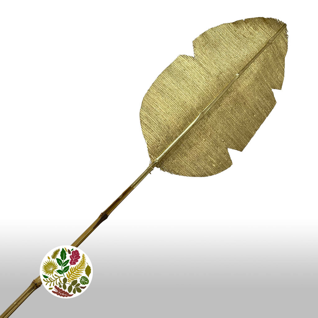 Artificial 'Bamboo Leaf' (Gold) (DRY) 140cm (Per Stem)