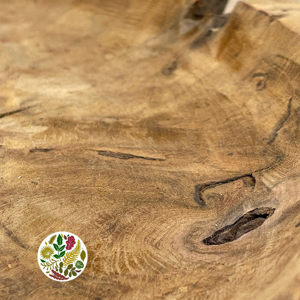 Teak &#39;Bowl&#39; (DRY) (L30cm x W30cm x H5cm)