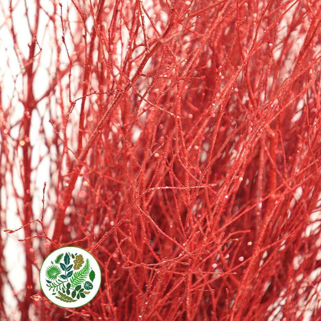 TWIG 'RED-Xmas Red' (with Glitter) (Painted)
