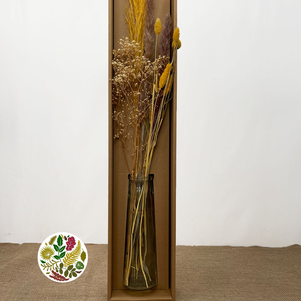 Dried &#39;Arrangement&#39; (in a Bottle) (H77cm x D6.5cm x L19cm)