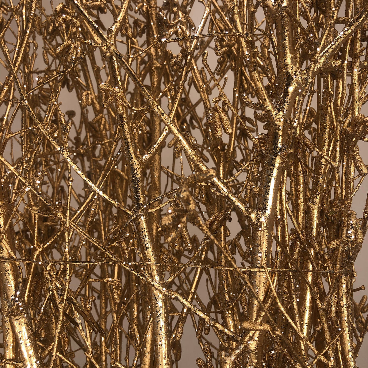 Catkin &#39;Tree&#39; (Gold with Silver Glitter) Various Heights