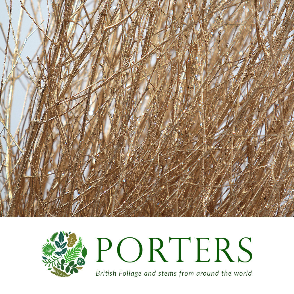 TALL TWIG 'GOLD' (with Glitter) (Painted)