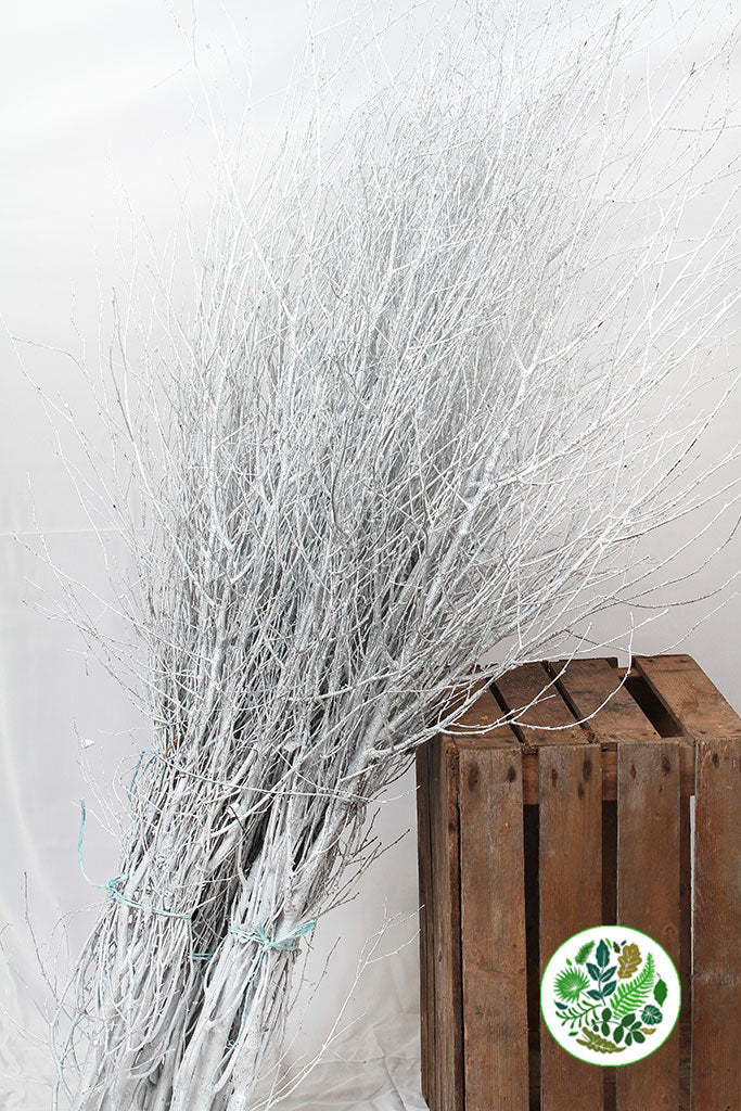 TWIG 'WHITE-Gloss White' (with Glitter) (Painted)
