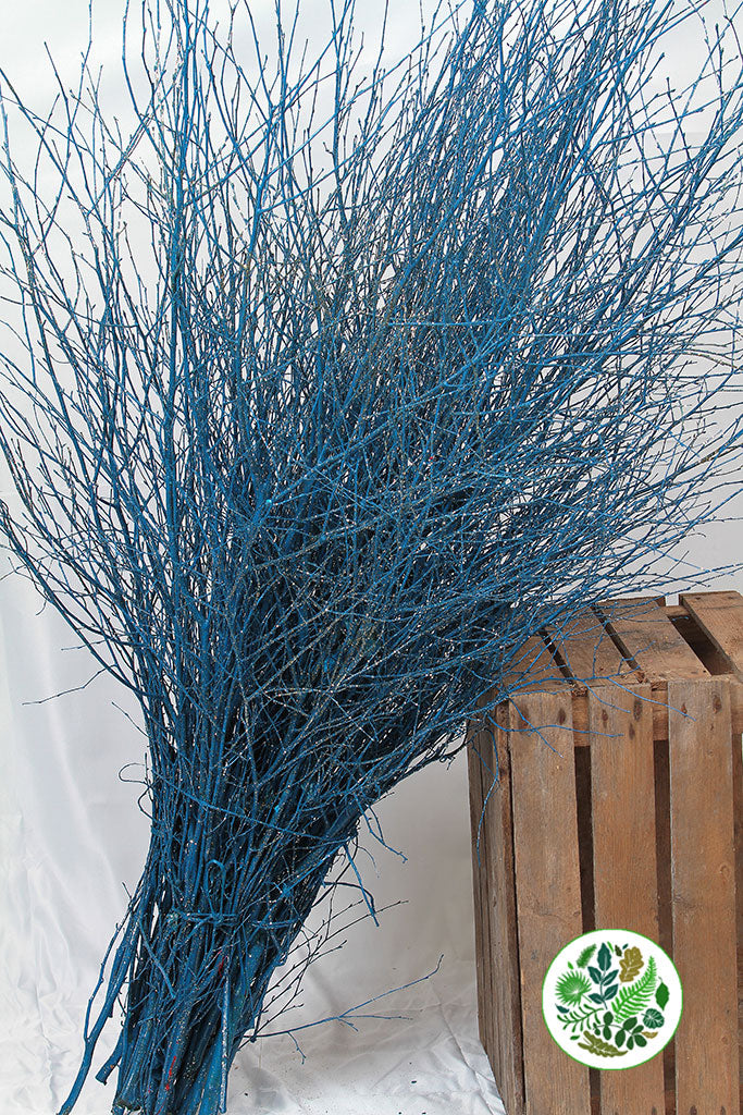 TWIG &#39;BLUE-Mid Blue&#39; (with Glitter) (Painted)